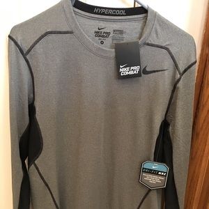 Men’s Nike combat pro dri fit shirt, gray
